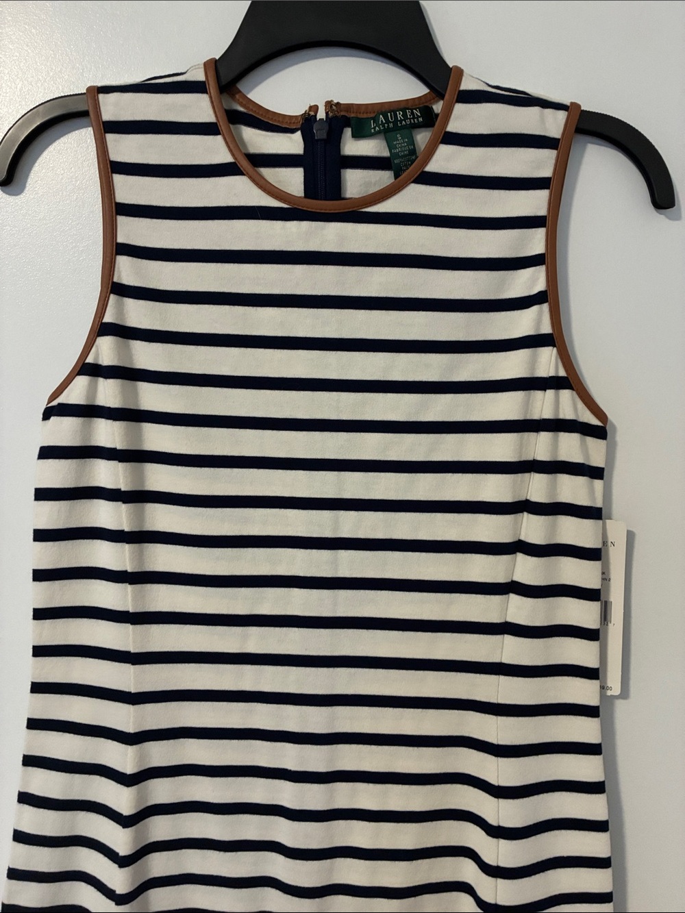 🇺🇸 BOGO 🇺🇸 Lauren Ralph Lauren Drop Waist Navy and White Striped Dress - Picture 2 of 9